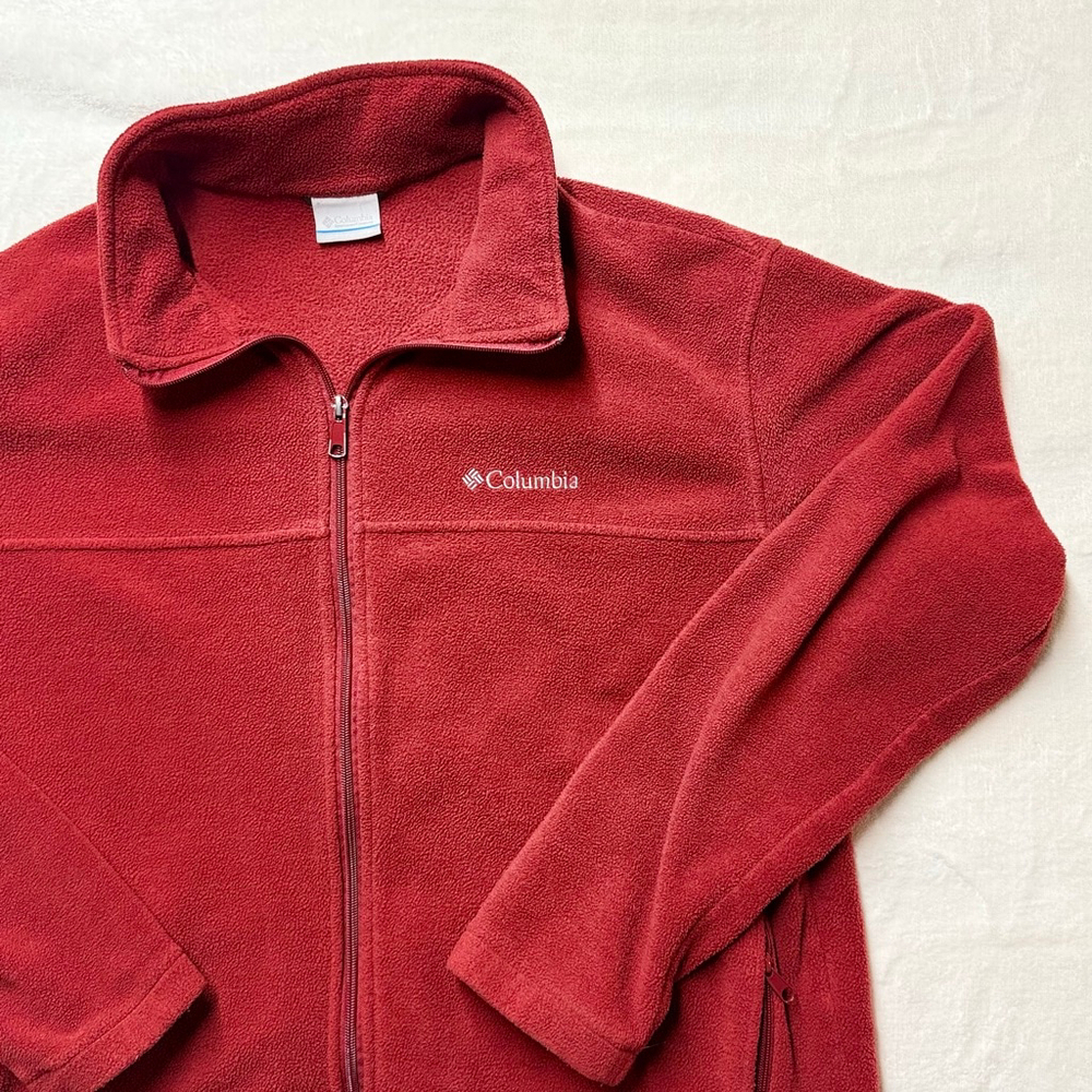Men’s Columbia Red Fleece Full Zip Jacket 2X